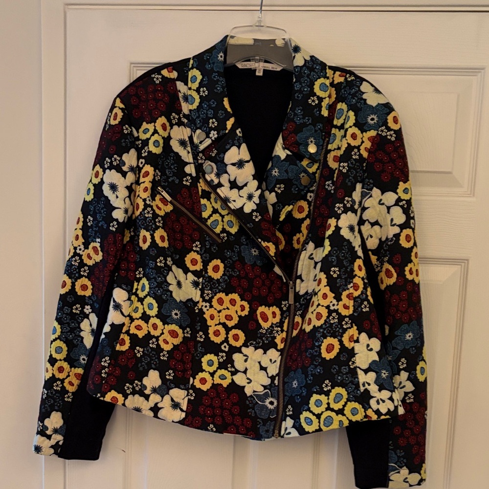 Sz 3X Rachel Roy floral moto jacket